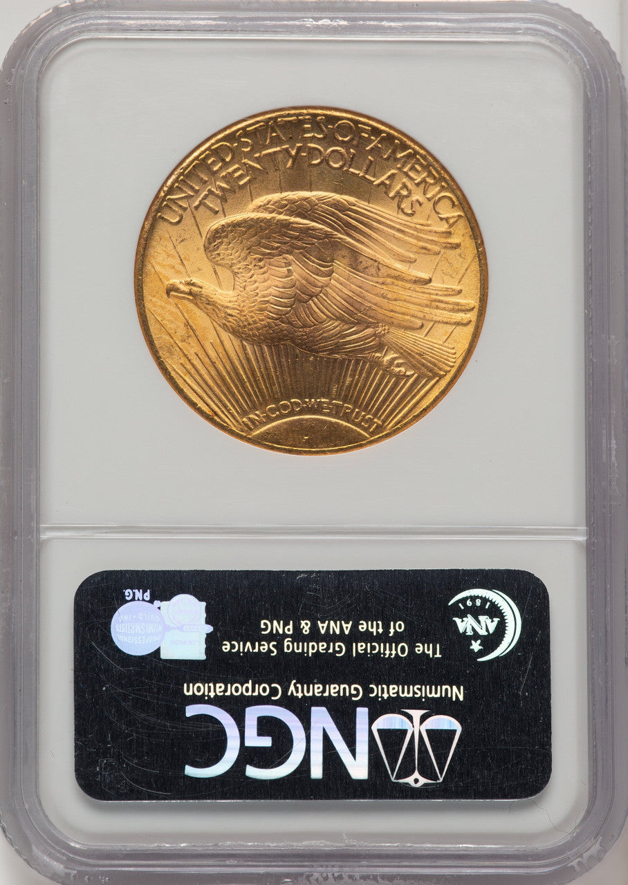 1927 $20 CAC Brown Label Saint-Gaudens Double Eagle NGC MS66