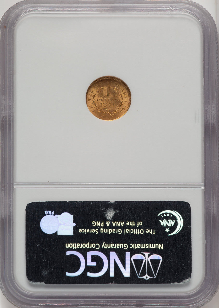 1851 G$1 Gold Dollar NGC MS65 (506637042)