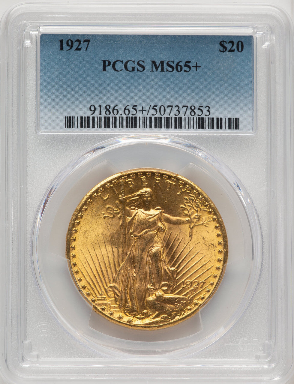 1927 $20 Saint-Gaudens Double Eagle PCGS MS65+ (177262084)