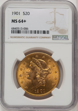 1901 $20 Liberty Double Eagle NGC MS64+