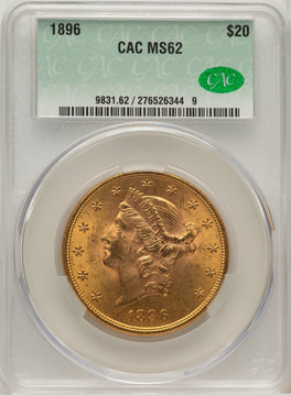 1896 $20 Liberty Double Eagle CACG MS62 (171425318)