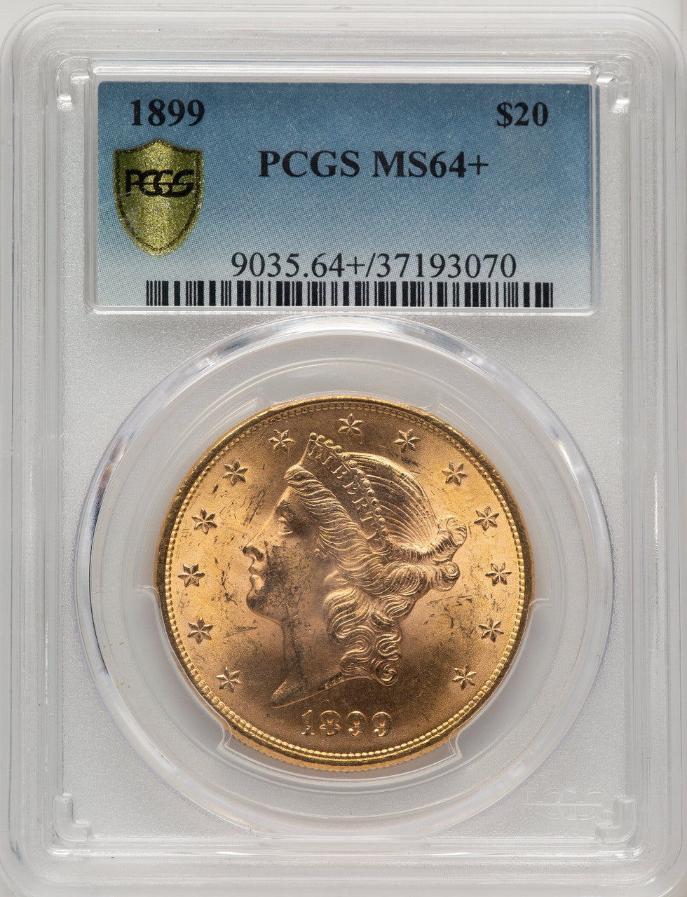 1899 $20 Liberty Double Eagle PCGS MS64+