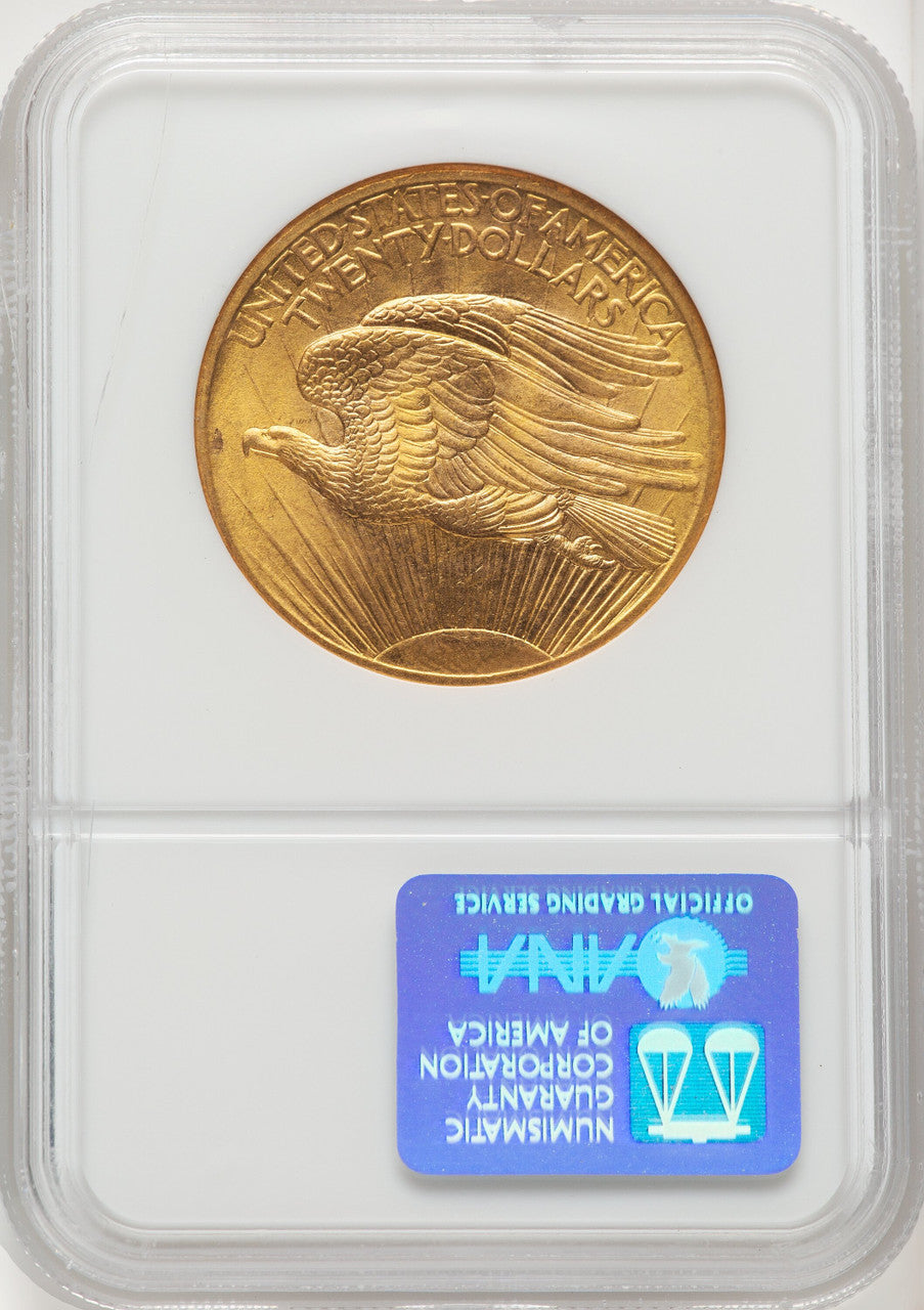 1908 NM $20 Wells Fargo Saint-Gaudens Double Eagle NGC MS68 (774243001)