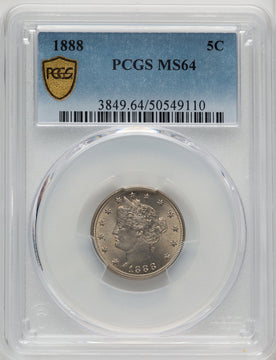 1888 5C Liberty Nickel PCGS MS64