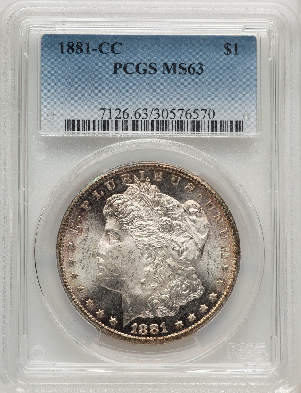 1881-CC Morgan Dollar PCGS MS63 (773674014)