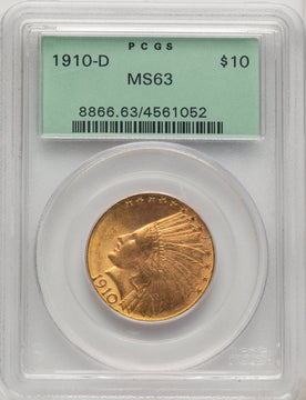 1910-D $10 Indian Eagle PCGS MS63 (520338039)