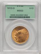 1910-D $10 Indian Eagle PCGS MS63 (520338039)