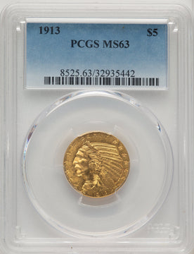 1913 $5 Indian Half Eagle PCGS MS63 (520338107)