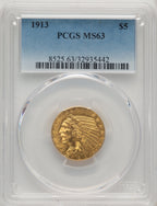 1913 $5 Indian Half Eagle PCGS MS63 (520338107)