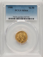 1908 $2.50 Indian Quarter Eagle PCGS MS64 (520338062)