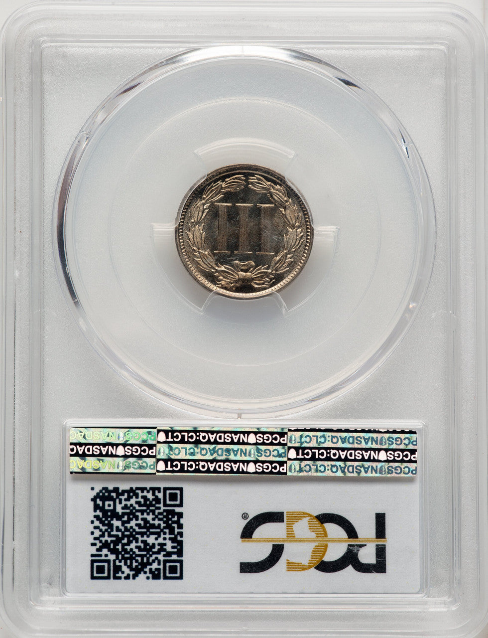 1886 3CN CAC Proof Three Cent Nickel PCGS PR66