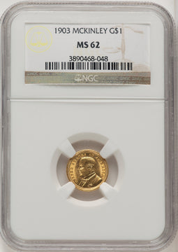 1903 G$1 MCKIN Commemorative Gold NGC MS62