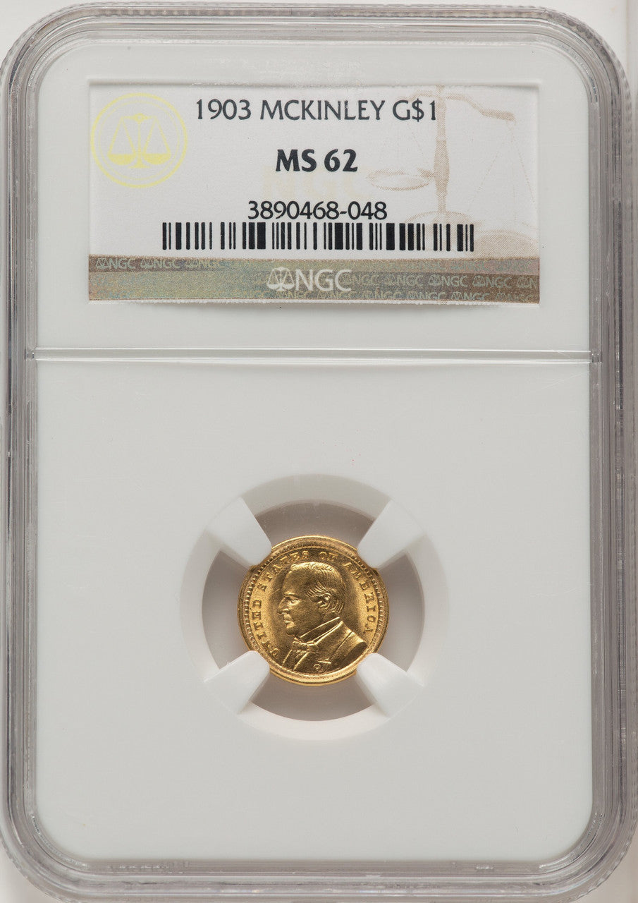 1903 G$1 MCKIN Commemorative Gold NGC MS62