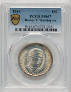 1949 50C Booker T. Washington Commemorative Silver PCGS MS67 (773878018)