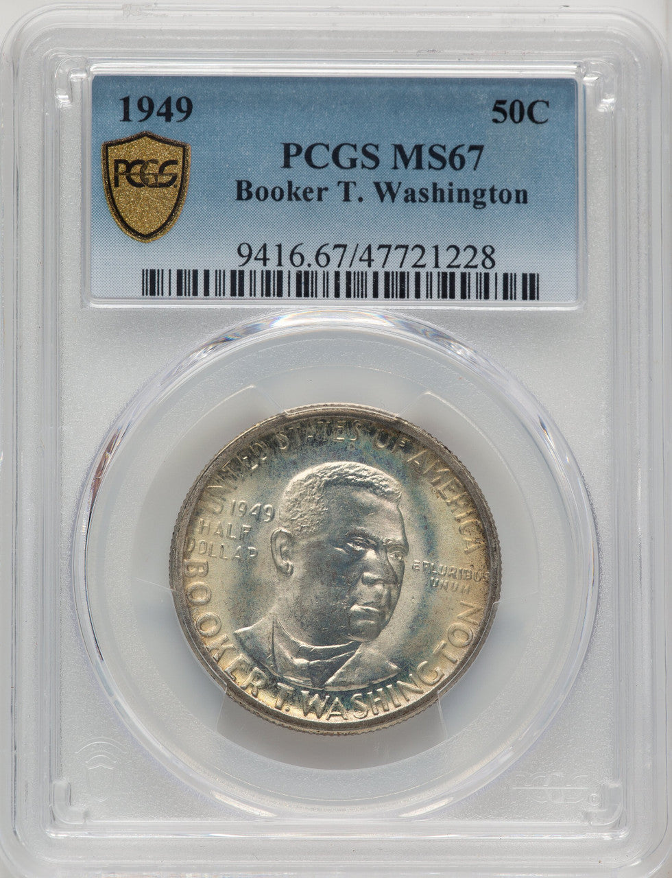 1949 50C Booker T. Washington Commemorative Silver PCGS MS67 (773878018)