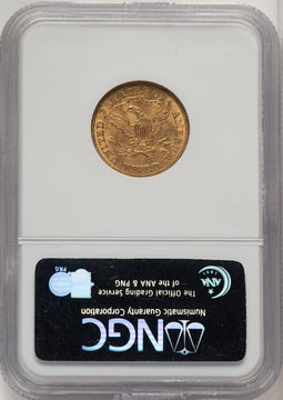 1879 $5 Liberty Half Eagle NGC MS61