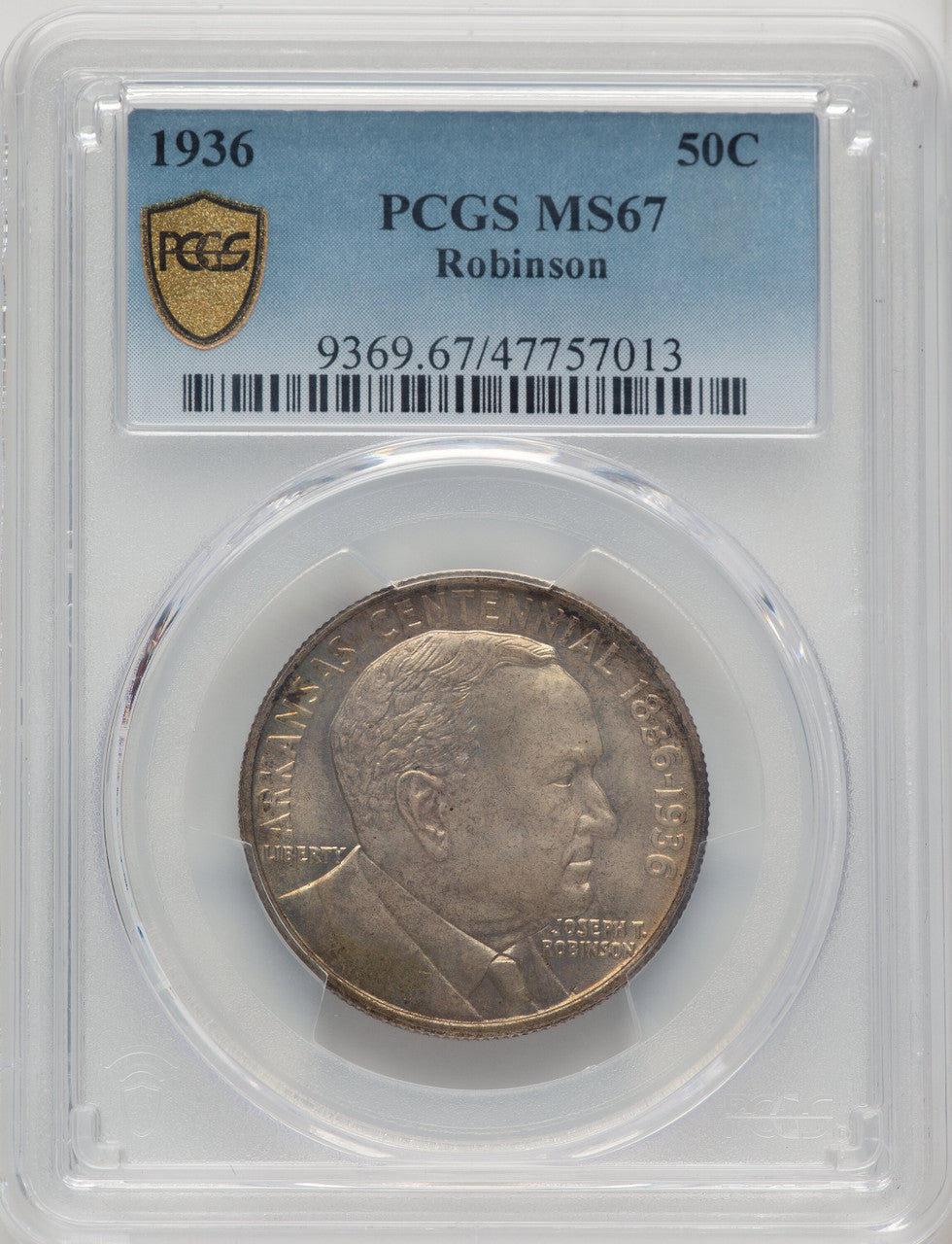 1936 50C Robinson Commemorative Silver PCGS MS67 (773878013)