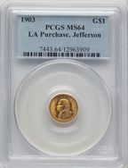 1903 G$1 JEFF Commemorative Gold PCGS MS64 (773879035)