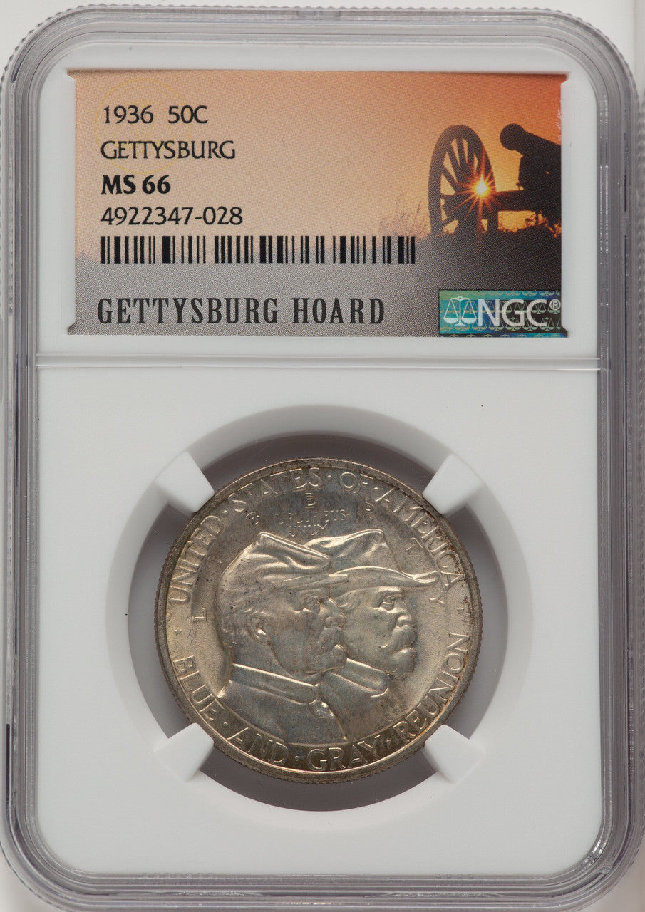 1936 50C Gettysburg Commemorative Silver NGC MS66