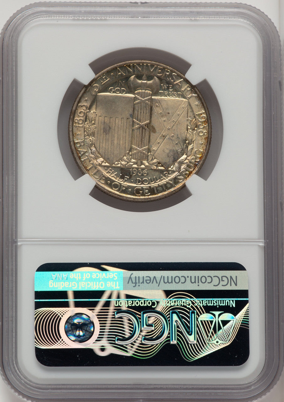 1936 50C Gettysburg Commemorative Silver NGC MS66