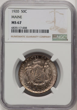 1920 50C Maine Commemorative Silver NGC MS67 (773878006)