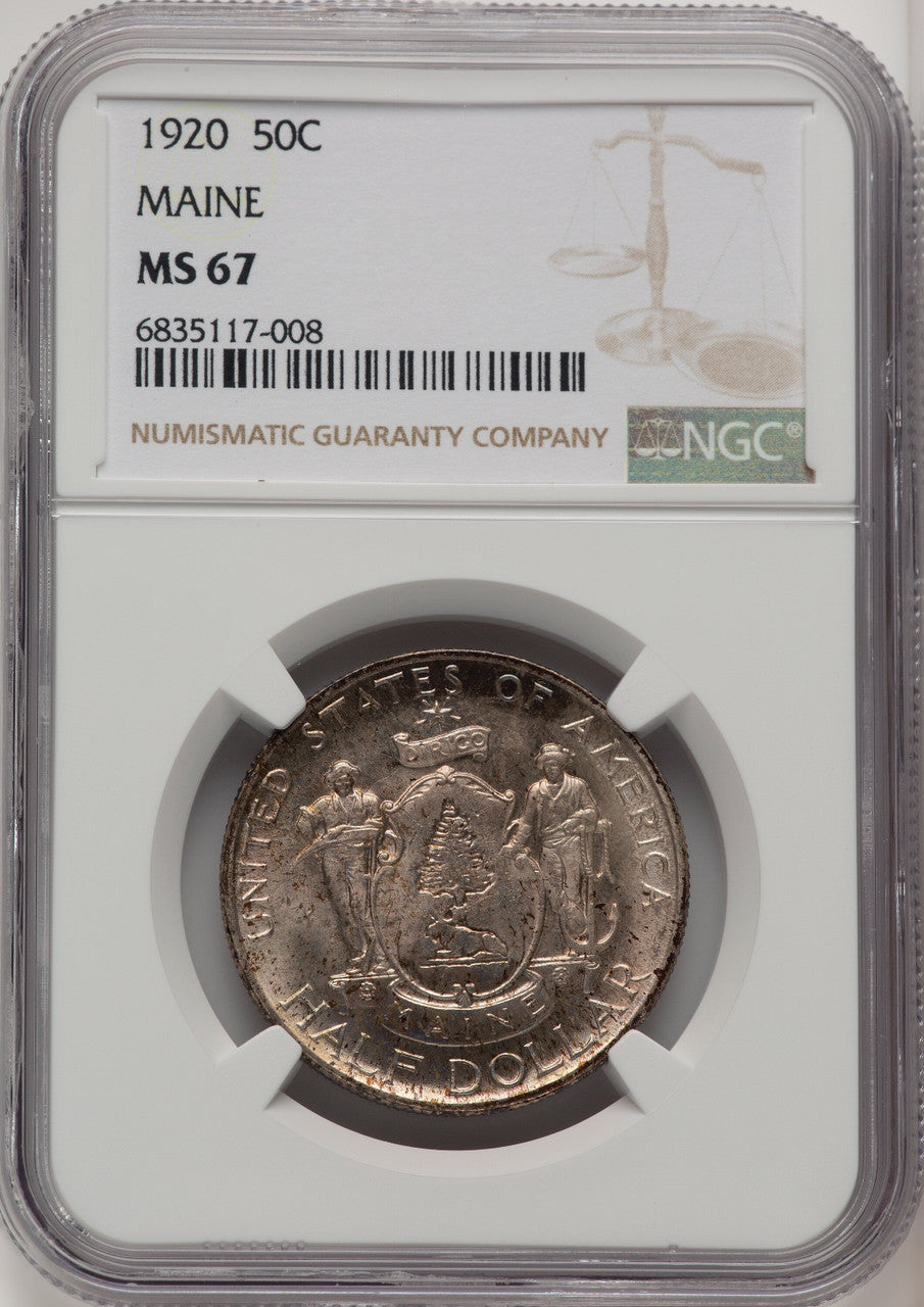 1920 50C Maine Commemorative Silver NGC MS67 (773878006)