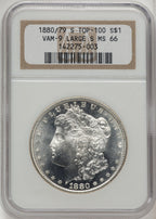 1880/79-SVAM-9 Large S Morgan Dollar NGC MS66