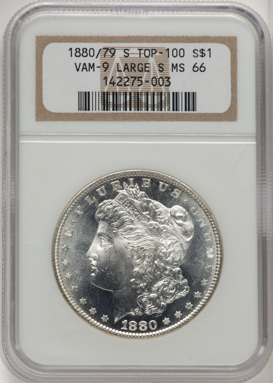 1880/79-SVAM-9 Large S Morgan Dollar NGC MS66