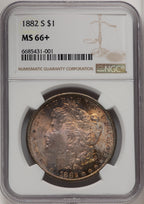 1882-S Morgan Dollar NGC MS66+