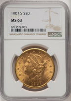 1907-S $20 Liberty Double Eagle NGC MS63 (773504005)