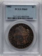1882 Proof Morgan Dollar PCGS PR65