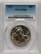 1939 50C Proof Walking Liberty Half Dollar PCGS PR67