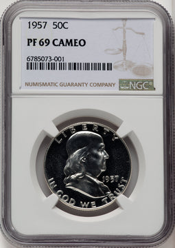 1957 50C CA Proof Franklin Half Dollar NGC PR69 (507053038)
