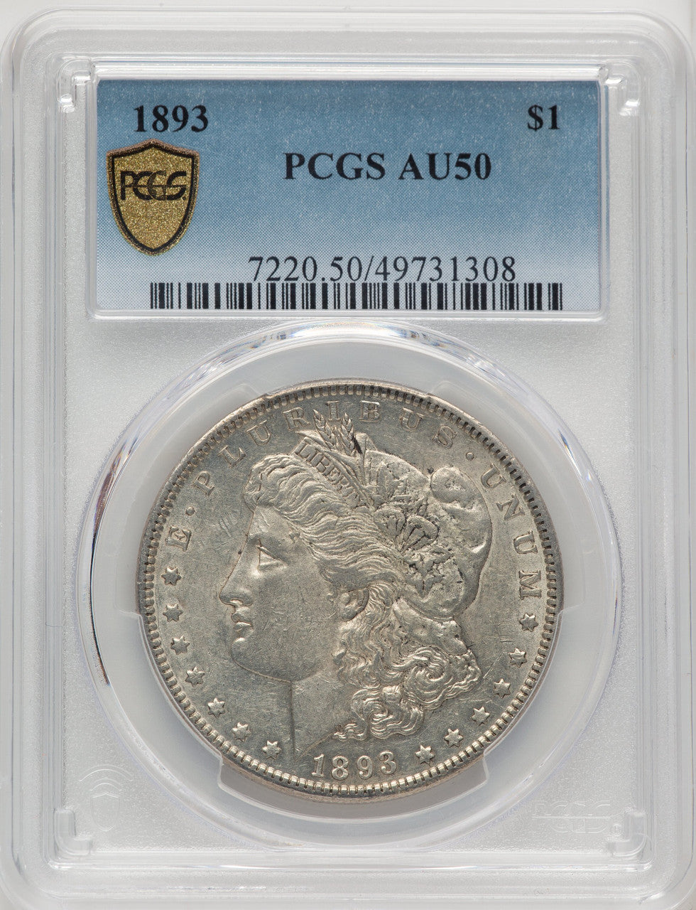 1893 Morgan Dollar PCGS AU50