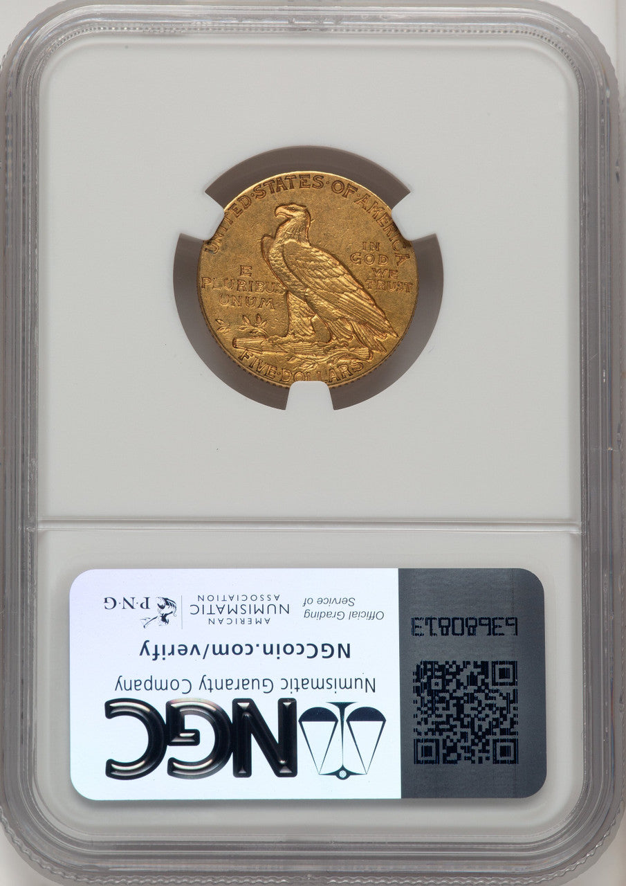 1916-S $5 Indian Half Eagle NGC AU53