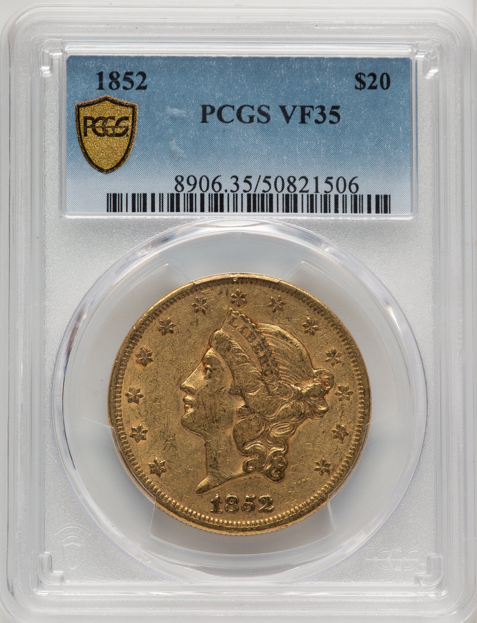1852 $20 Liberty Double Eagle PCGS VF35 (773984087)
