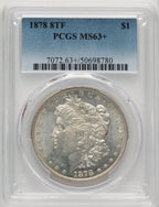 1878 8TF Morgan Dollar PCGS MS63+