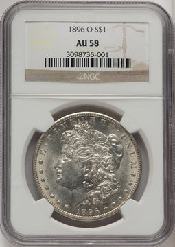 1896-O Morgan Dollar NGC AU58