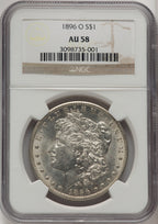 1896-O Morgan Dollar NGC AU58