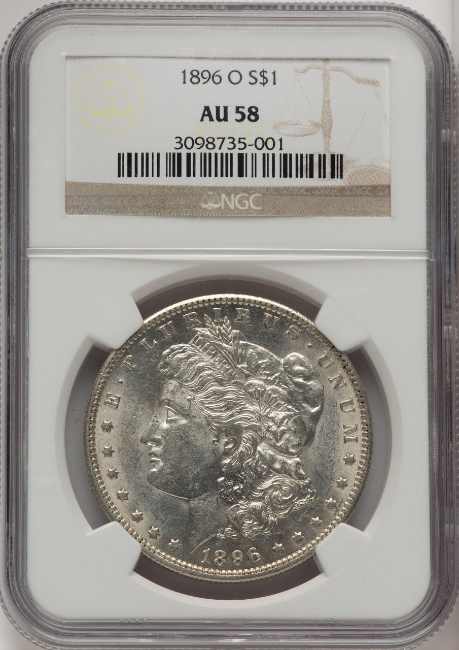 1896-O Morgan Dollar NGC AU58