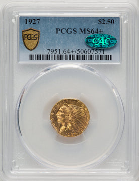1927 $2.50 CAC Indian Quarter Eagle PCGS MS64+ (774090011)