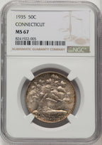 1935 50C Connecticut Commemorative Silver NGC MS67 (774090014)
