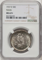 1937-D 50C Texas Commemorative Silver NGC MS67+ (774090016)