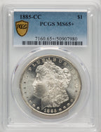 1885-CC Morgan Dollar PCGS MS65+