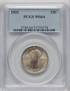 1921 25C Standing Liberty Quarter PCGS MS64