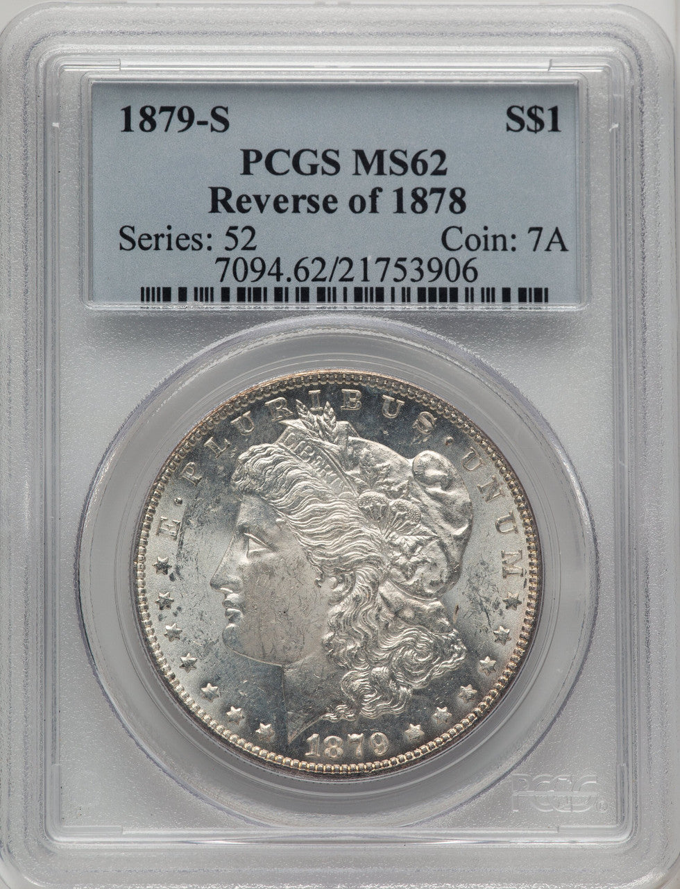 1879-S Reverse of 1878 Morgan Dollar PCGS MS62 (506954003)