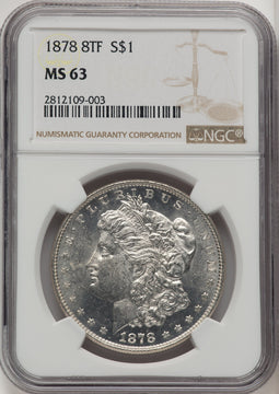 1878 8TF Morgan Dollar NGC MS63 (506954001)