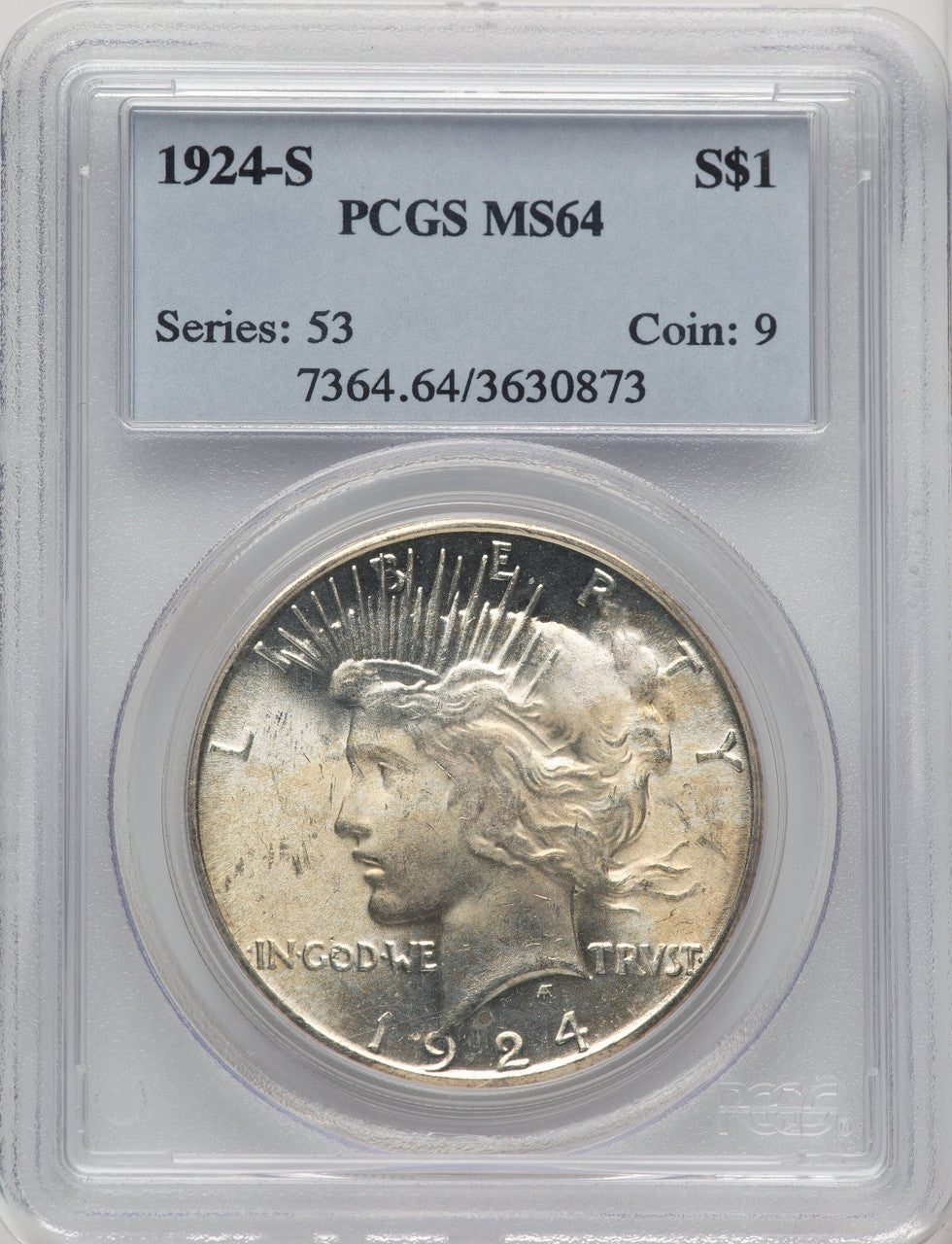 1924-S Peace Dollar PCGS MS64