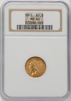 1911 $2.50 Indian Quarter Eagle NGC MS62 (774100035)