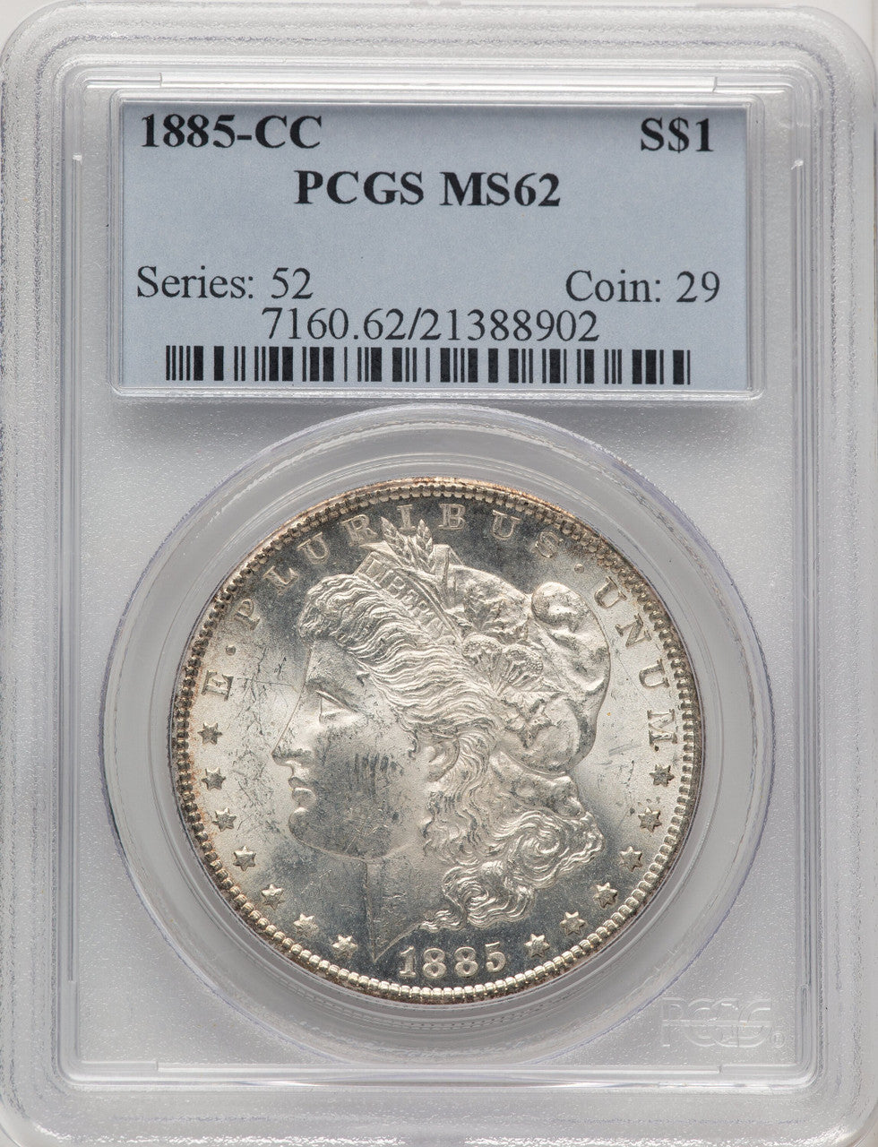 1885-CC Morgan Dollar PCGS MS62